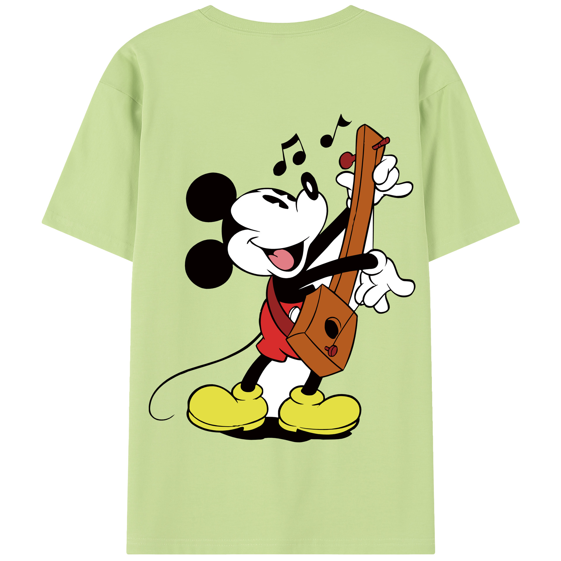 （画像用） ミッキーマウス Mickey Mouse 綿100％半袖Tシャツ（背面プリント）
